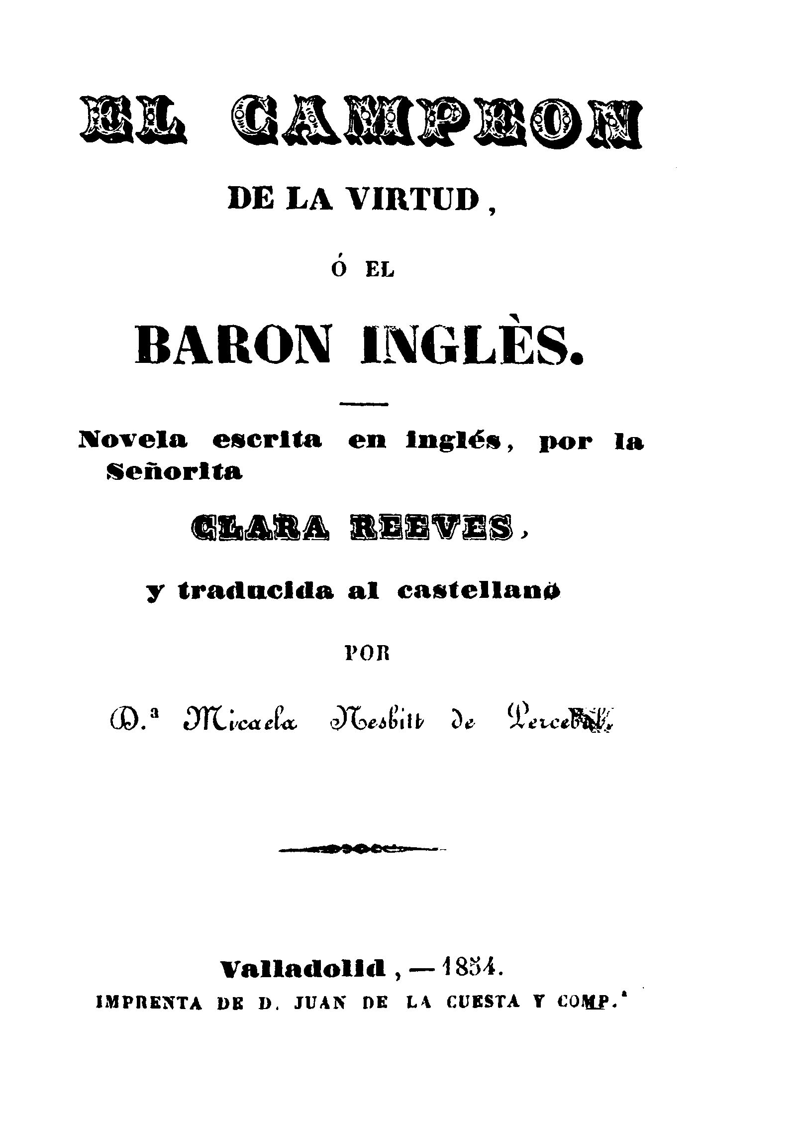 El campeón de la virtud o el barón inglés